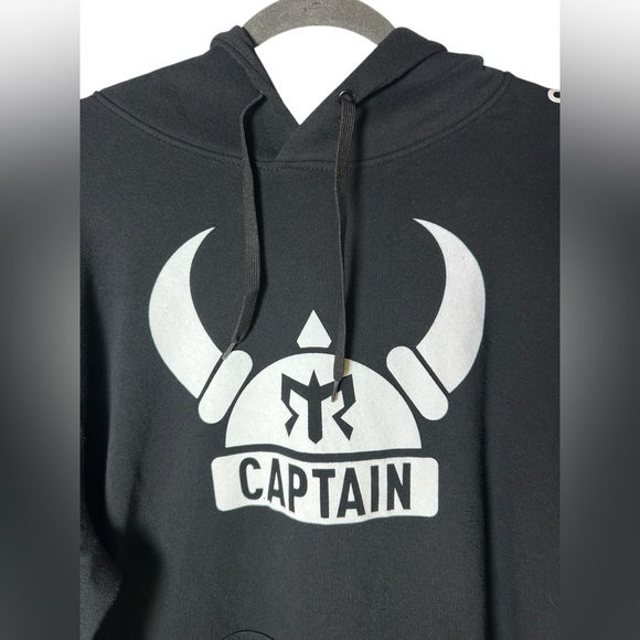 Craft Captain Graphic Hoodie Black Unisex XL Pullover Fleece Cotton Athleisure - Picture 6 of 10